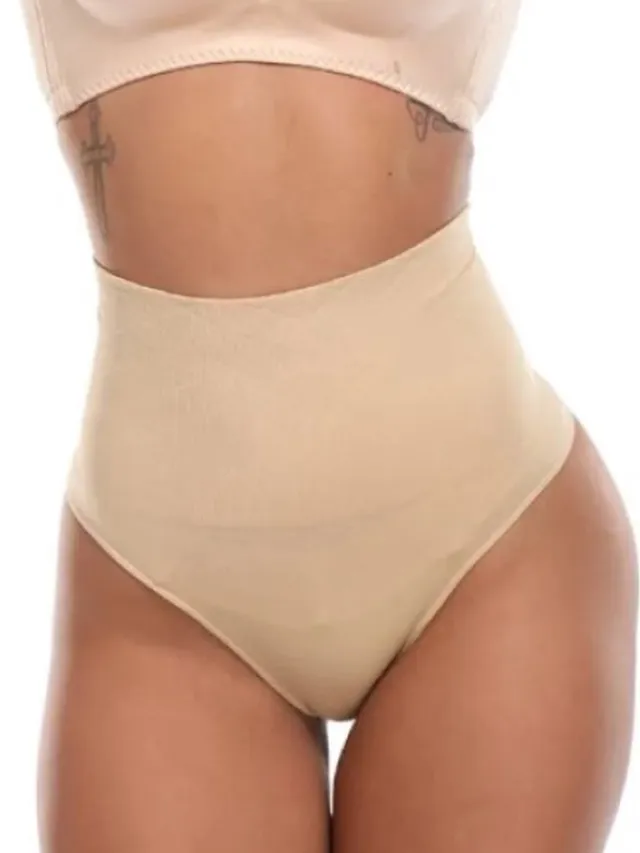 New Age Devi High-waist string shapewear - Beige