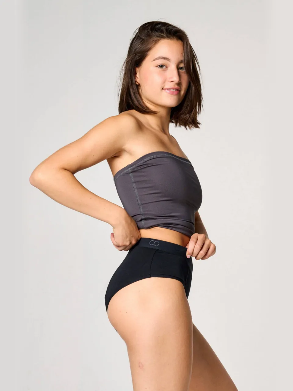 Moodies Undies medium absorberende hipster menstruatieslip zwart, foto 5