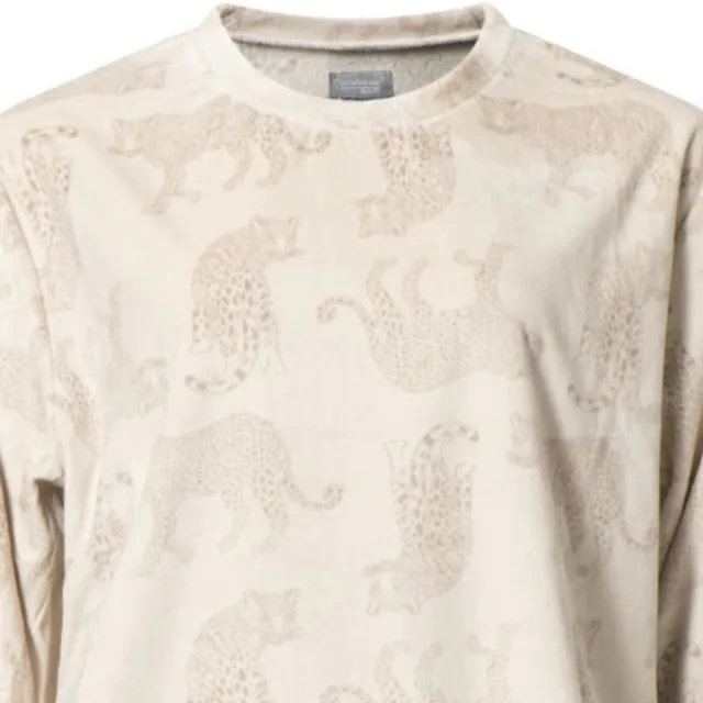 Cocodream Quality Cocodream dames nachthemd - velours fleece - Panter - zand Zand, panter