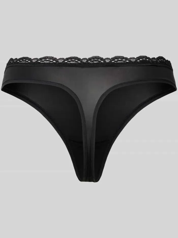 Calvin Klein String met kantgarnering zwart, foto 2