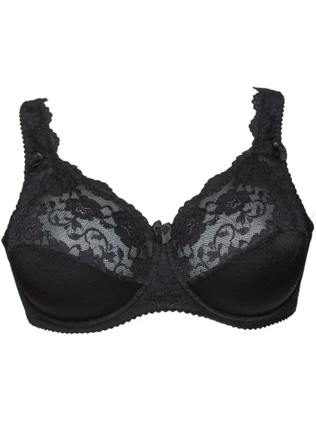 PLAISIR by Ulsoe Plaisir Beate beugel BH zwart 105C-grote maten met draagcomfort