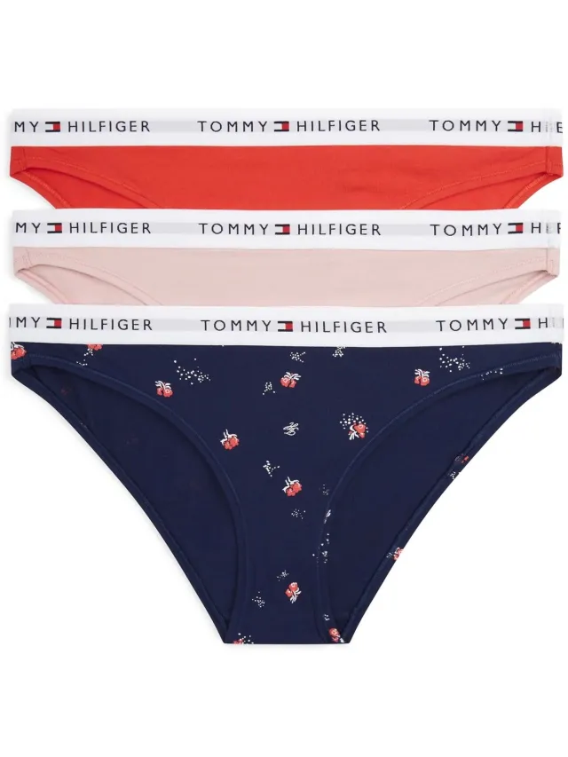 Tommy Hilfiger 3 pack bikinislip rood Multicolour