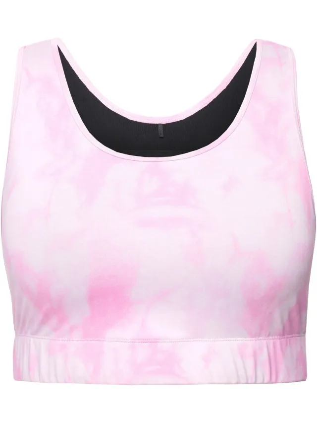 Studio Untold Dames - Sport-bustier zachte cups batikprint racerback - Hortensia - Maat 42+