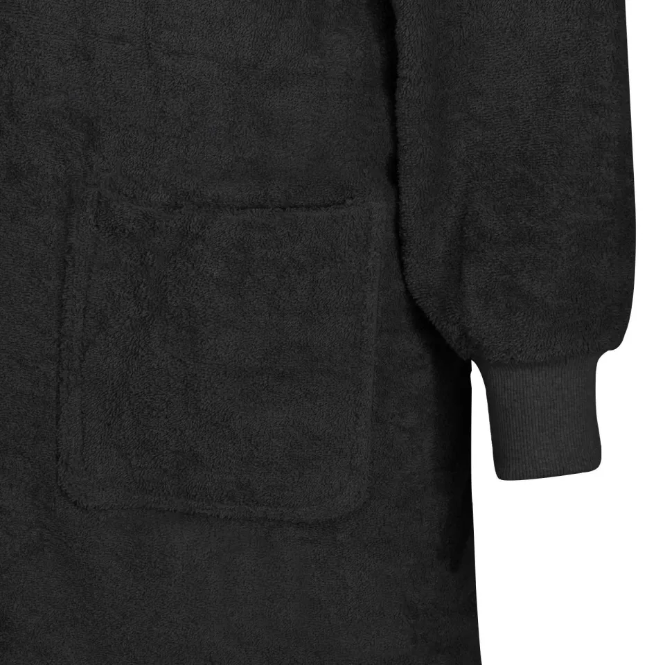 vidaXL Deken hoodie KINN Zwart L Katoen, foto 4