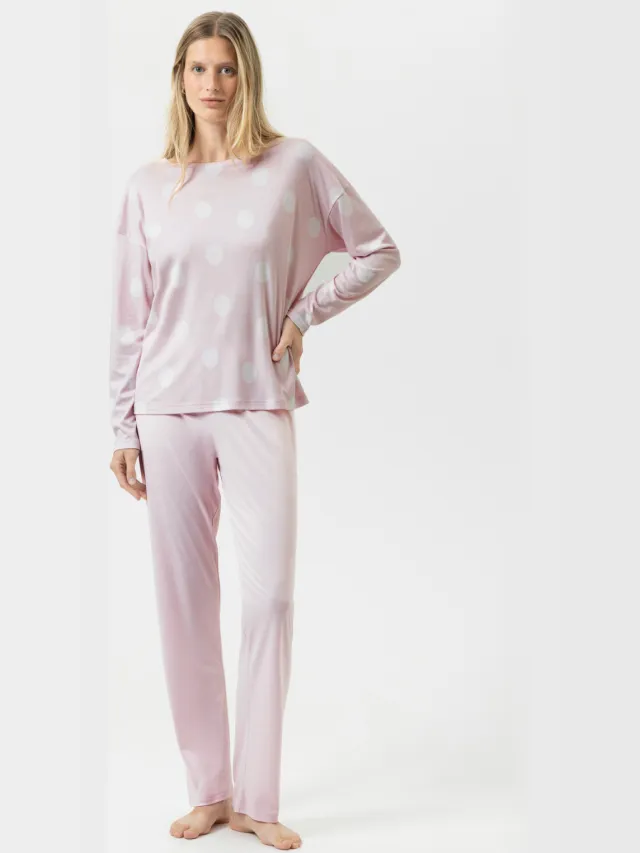 Mey Lange pyjama Serie Pretty Dots Pink Parfait roze