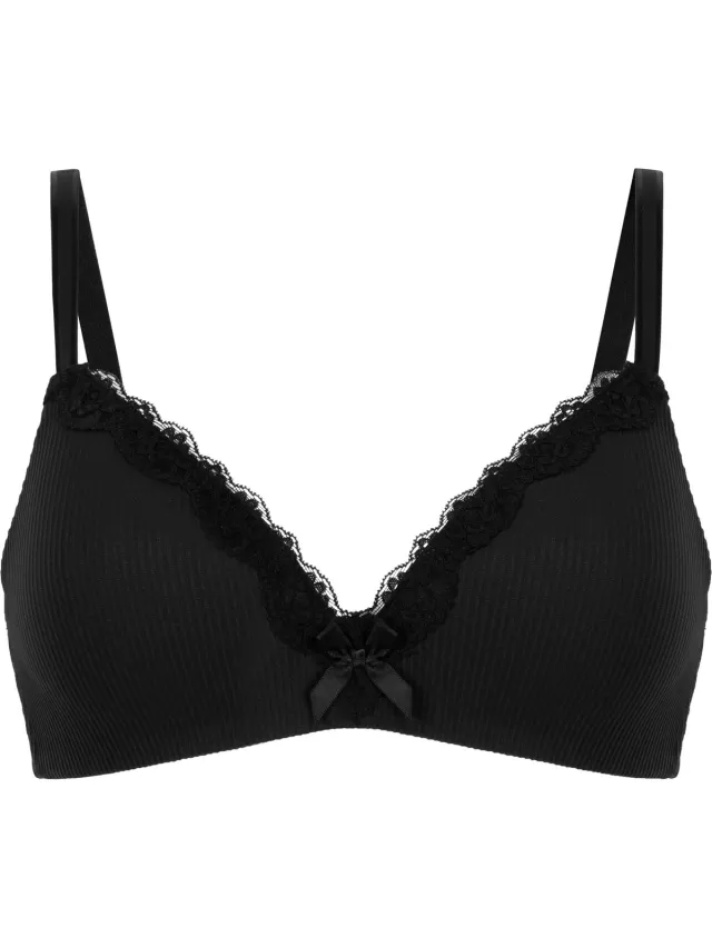 Hunkemöller Dames Lingerie Voorgevormde bh zonder beugel Lola - Zwart