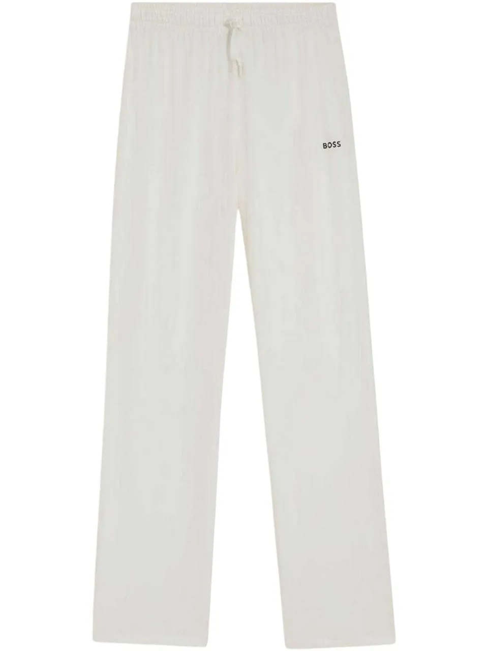 Boss Katoenen pyjamabroek met logo voor dames (Wit), foto 2