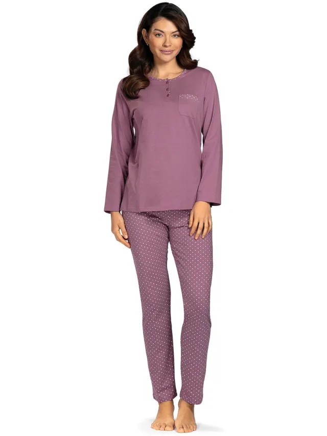 Comtessa Dames pyjama - 100% katoen - Paars