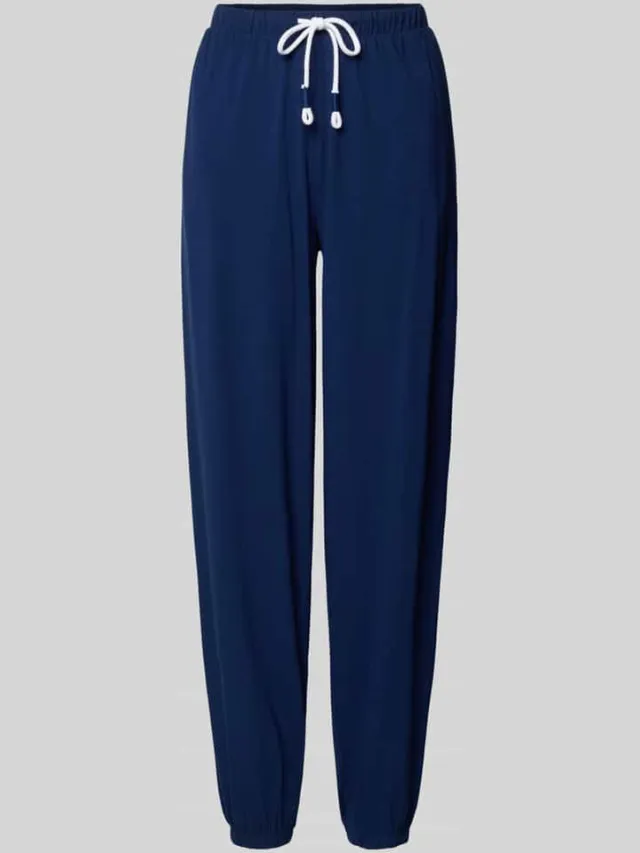 Mey pyjamabroek met elastische beenboorden model 'Solid Love' donkerblauw