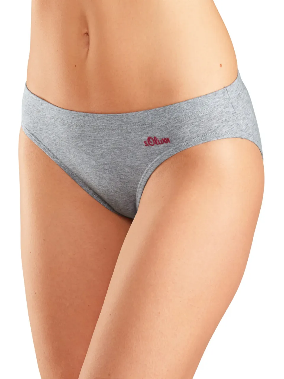 Bikinislip grijs, zwart en wit grijs, zwart, wit