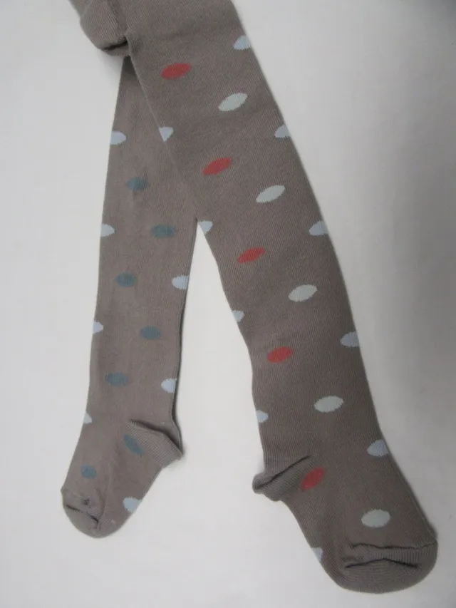Noukie's panty , collant taupe met stippen, 4 jaar /25
