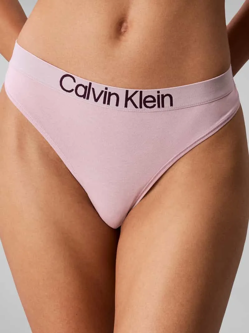 Calvin Klein String met elastische label in band roze, foto 4
