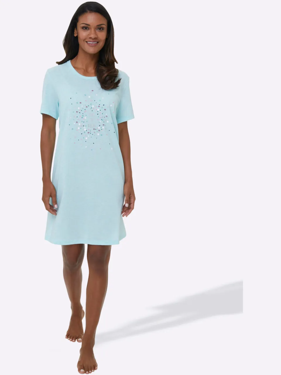 slaapshirt mint oranje mint gemêleerd + oranje gemêleerd