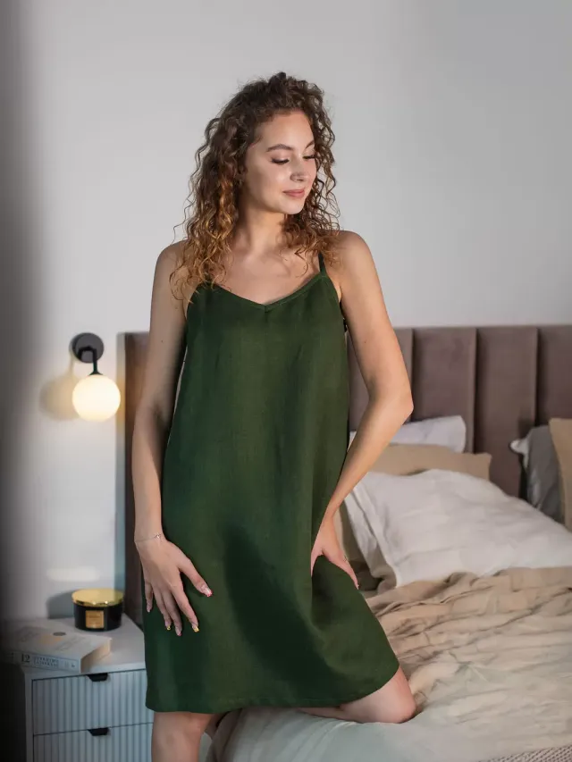 Amber Linen dames vegan Nachthemd Lisa Bosgroen