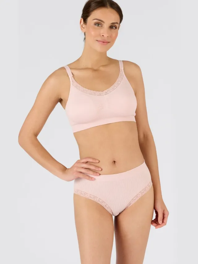 Damart Bralette beugelloze beha - Dames - Roze