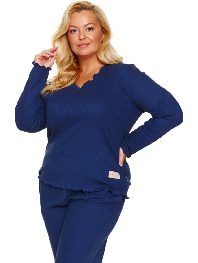 Doctor Nap Dames Pyjama Plus Size Cosmos PB.7326 42 / Blauw
