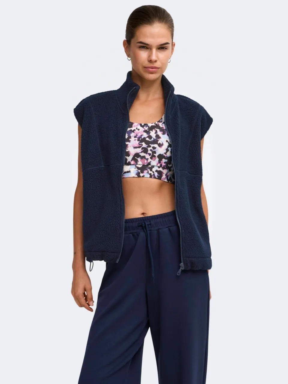 Only Play sport-bh medium support met print - ecru/zwart/lichtblauw/roze, foto 6
