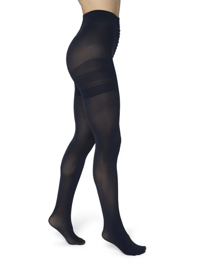 Bonnie Doon Curvy Line Dames Panty 40 Denier maat 56/58 5XL Donker Blauw - Plus - Lycra Xceptionelle - Maatje meer Panty - Zeer Chique en Comfortabel - Hoge Rekbaarheid - Grote maten - Extra Comfort - Donkerblauw - Navy - BP051982.102