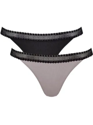 Sloggi GO Ribbed tanga zwart Blauw,Versch.kleure/Patroon,Grijs,Beige,Wit,Zwart