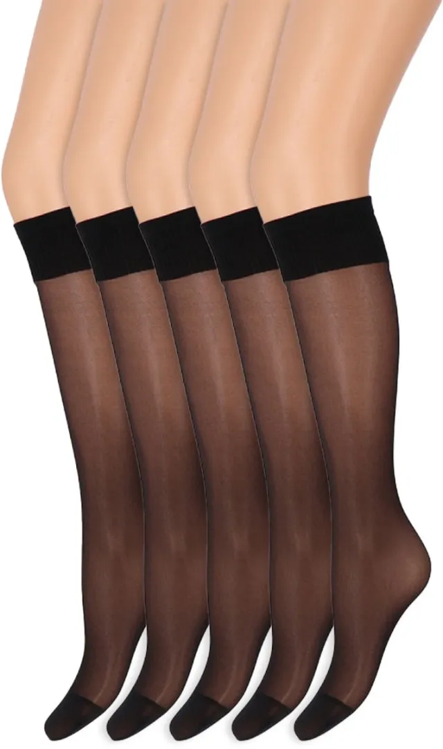 Marianne Drukvrije pantykousen | Lycra | 20 Denier | Merk: Marianne | Maat: One Size | Kleur: Zwart | 5 Paar Grijs