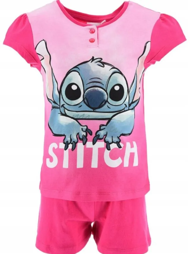 Disney Lilo en Stitch short pyjama - in geschenkendoos - Kleur Fushia. Maat 110 cm - 5 jaar.