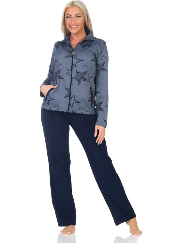 Normann dames huispak 22421693030 - Blauw - M 40/42