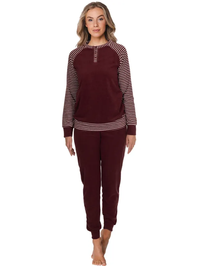 Pastunette pyjamaset donkerrood