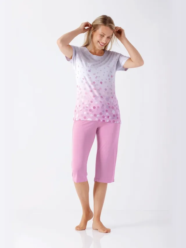 Hajo dames pyjama roze confetti - Roze - Maat - 40/42