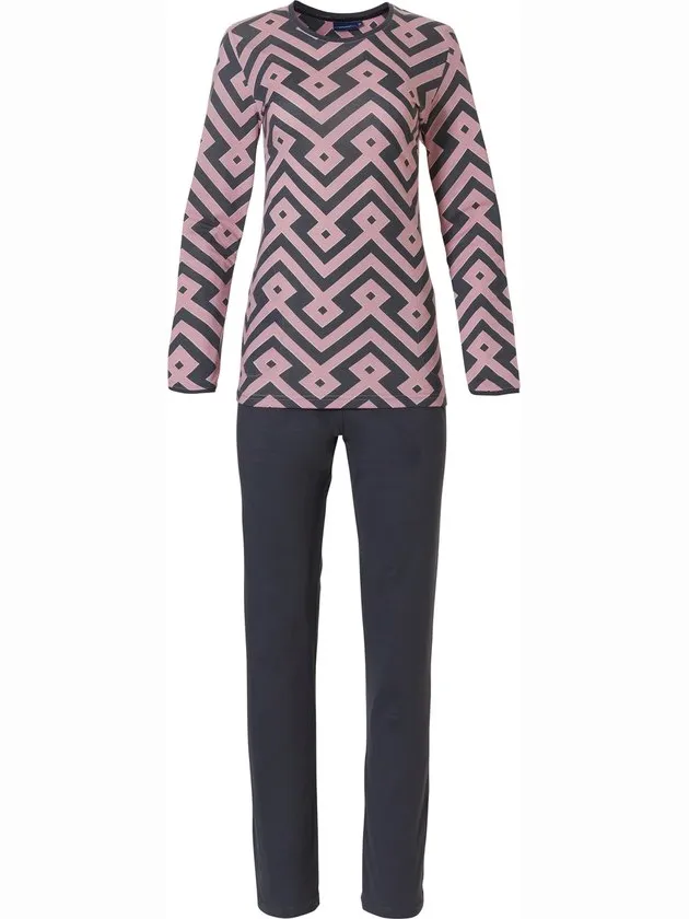 Pastunette Graphic Mauve - Pyjamaset - Roze/Grijs