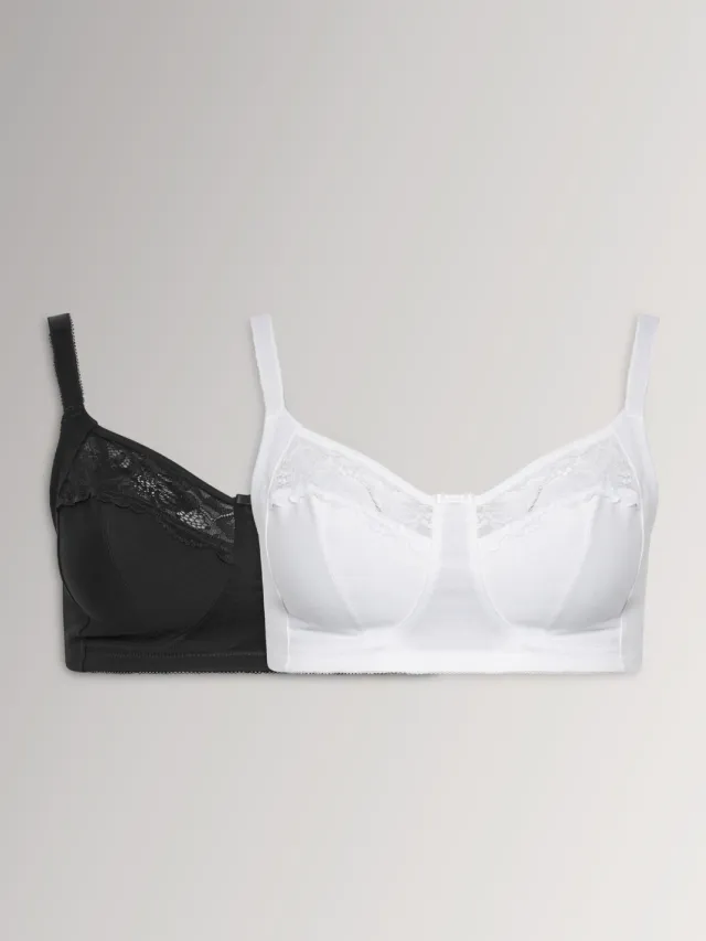 Yours Yourset Set Van 2 Witte Beha's Met Kanten Afwerkingsize, foto 2