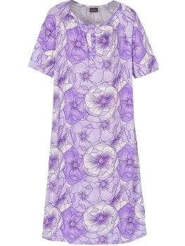 Trofé Trofe Soft Rose Short Sleeve Nightdress Lila,Groen