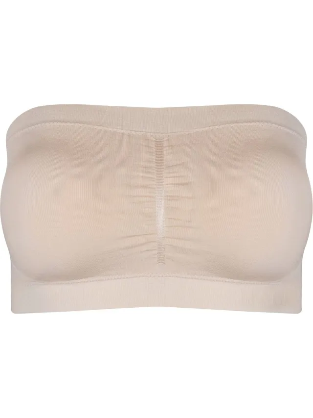 MAGIC Bodyfashion Bandeau Bra Dames strapless bh - zonder beugel - Latte