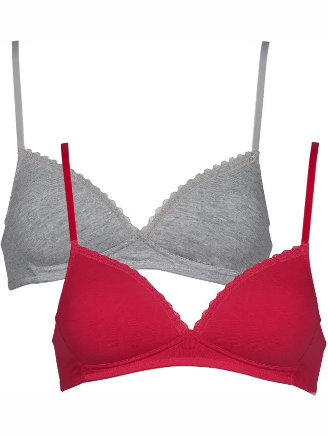 My Basic by After Eden After Eden My Basic 2-pack Dames Beha - Grijs/Roze