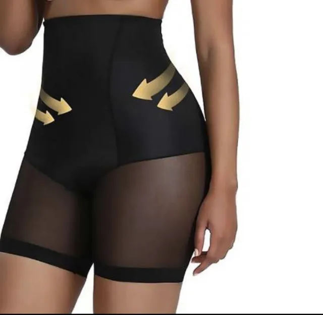 Wow Peach Shapewear - Billen Buik Been - Corrigerend Ondergoed - Afslank - High Waist - Buttlift - Zwart - Large
