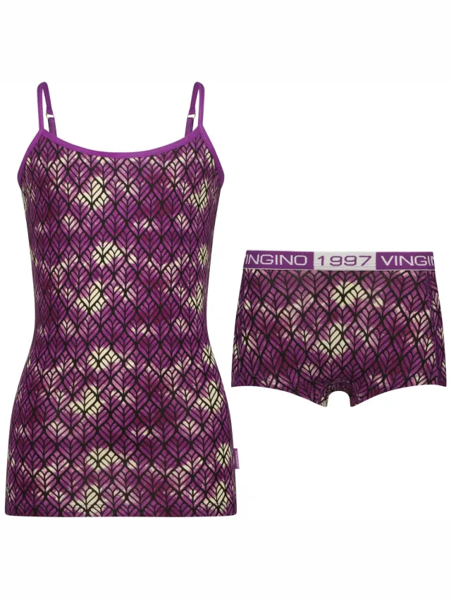 Vingino G-WO25-6 singlet 2 pack Kinder Onderbroek - Ultra purple