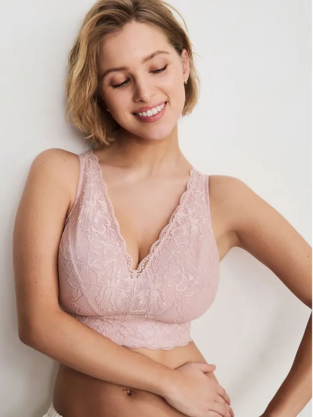 Next Dames - Beha zonder vulling en zonder beugel, met kant en volledige ondersteuning - Roze Light Pink
