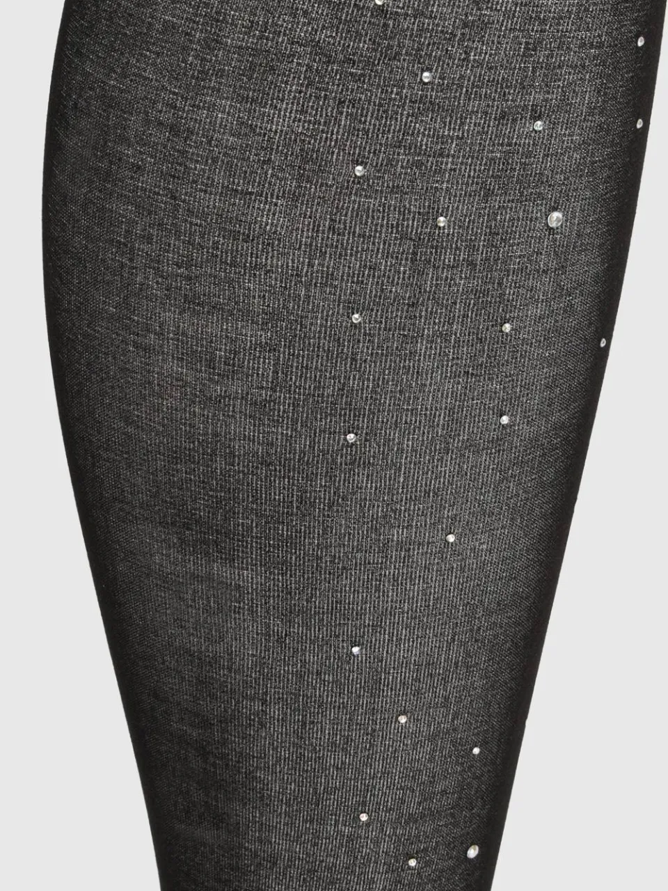 boohoo Dames Diamante-detail doorzichtige panty's zwart, foto 3