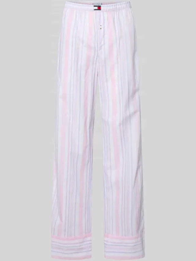 Tommy Hilfiger loose fit pyjamabroek van puur katoen Felroze