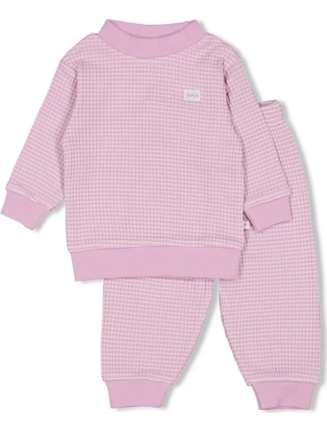 Feetje unisex wafel pyjama lila