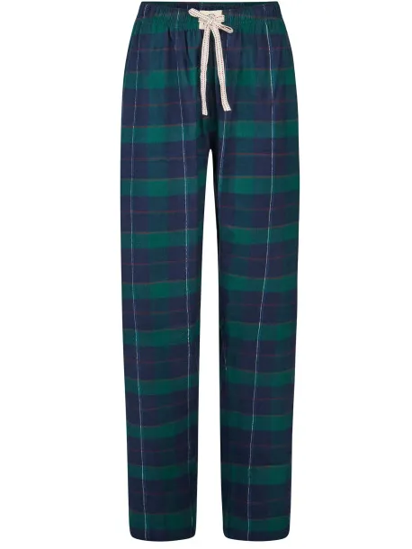 happy shorts Dames kerst pyjama set shirt + broek giftbox grijs/groen geruit flanel, foto 2