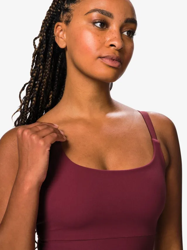 HEMA Niet voorgevormde top zonder beugel ultimate comfort donkerrood (donkerrood)
