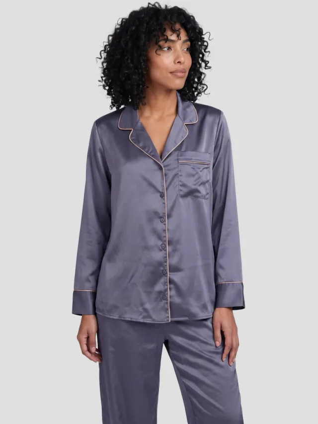 Dreamcovers satijnlook pyjamaset blauw