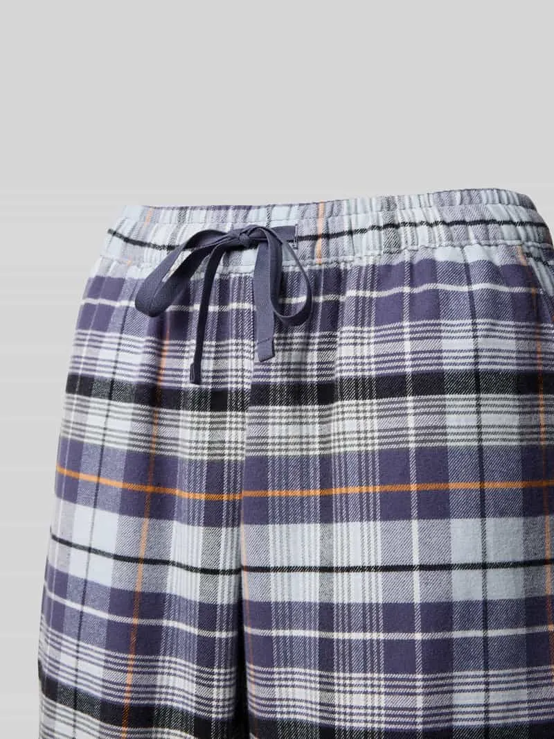 Schiesser Stoffen broek met elastische band blauw, foto 2
