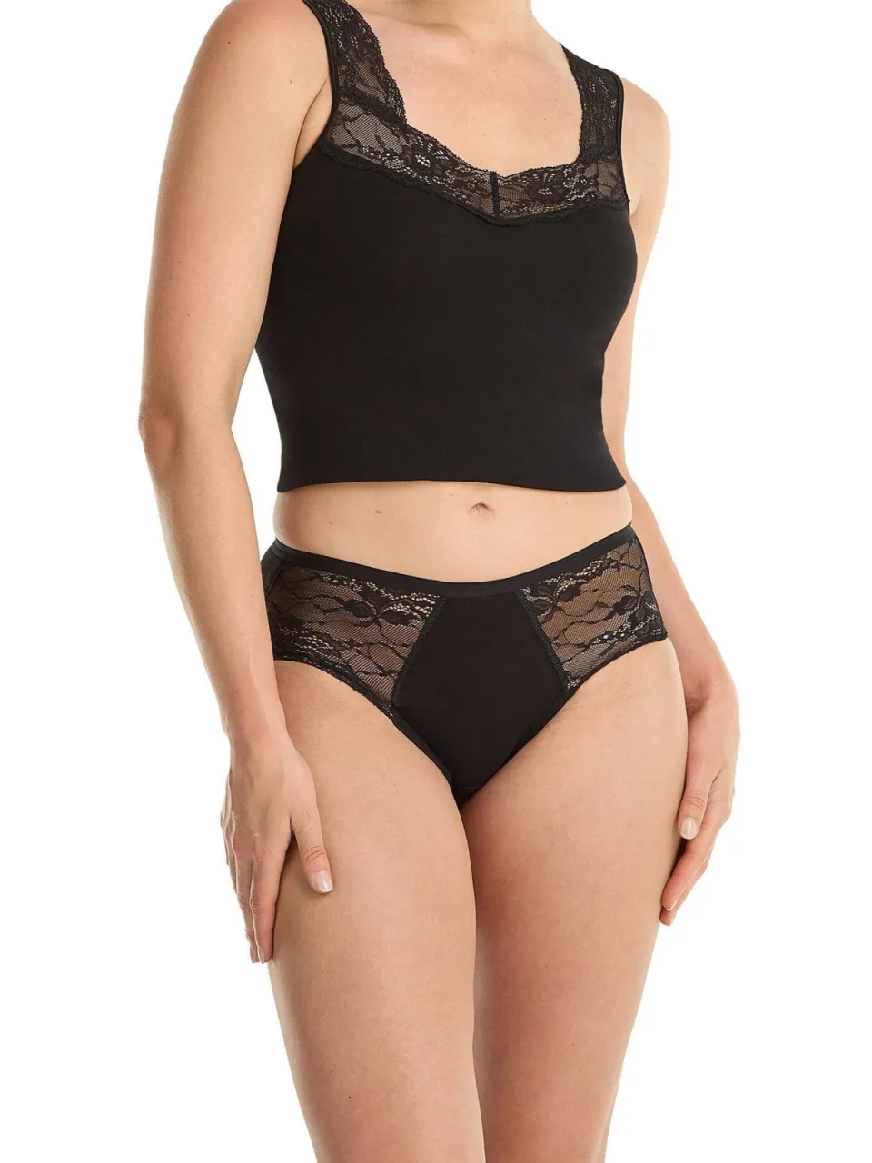 Ten Cate Basic midislip met kant zwart, foto 5