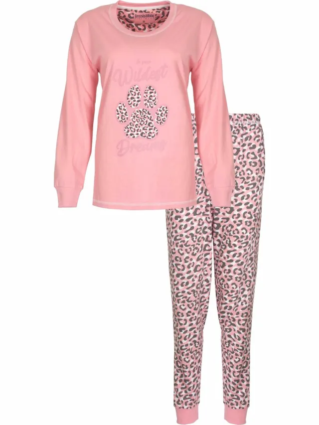 Irresistible Dames Pyjama - Lange Mouwen - Licht Roze