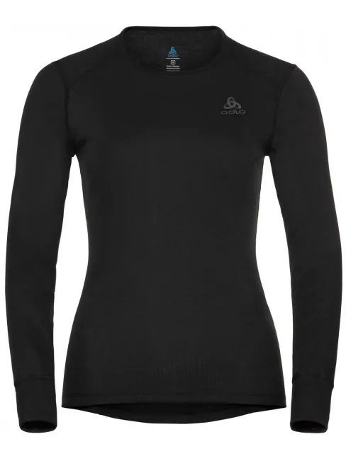 Odlo BL Top Crew Neck L/S Active Warm Eco shirt zwart
