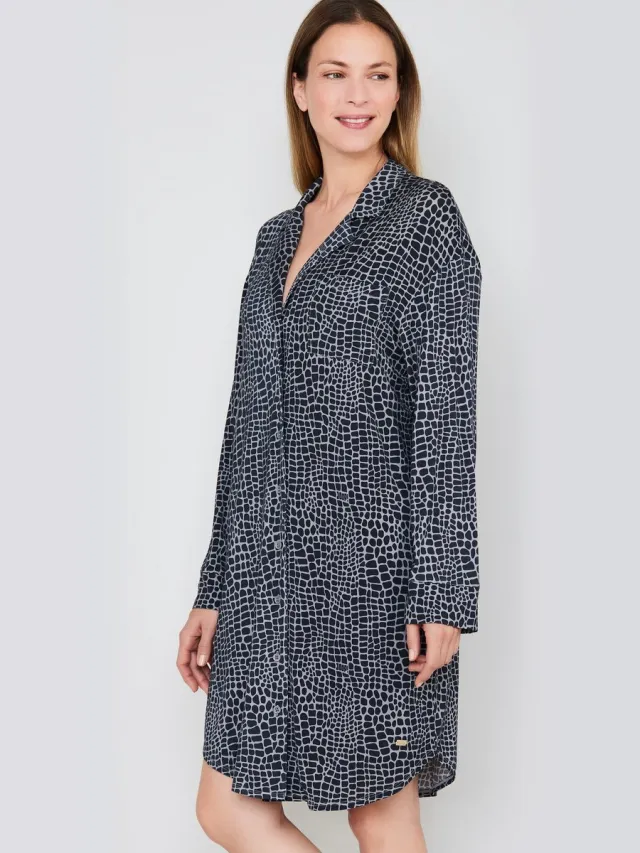 Joop! Nachthemd Luxe Modal Printed OXFORD