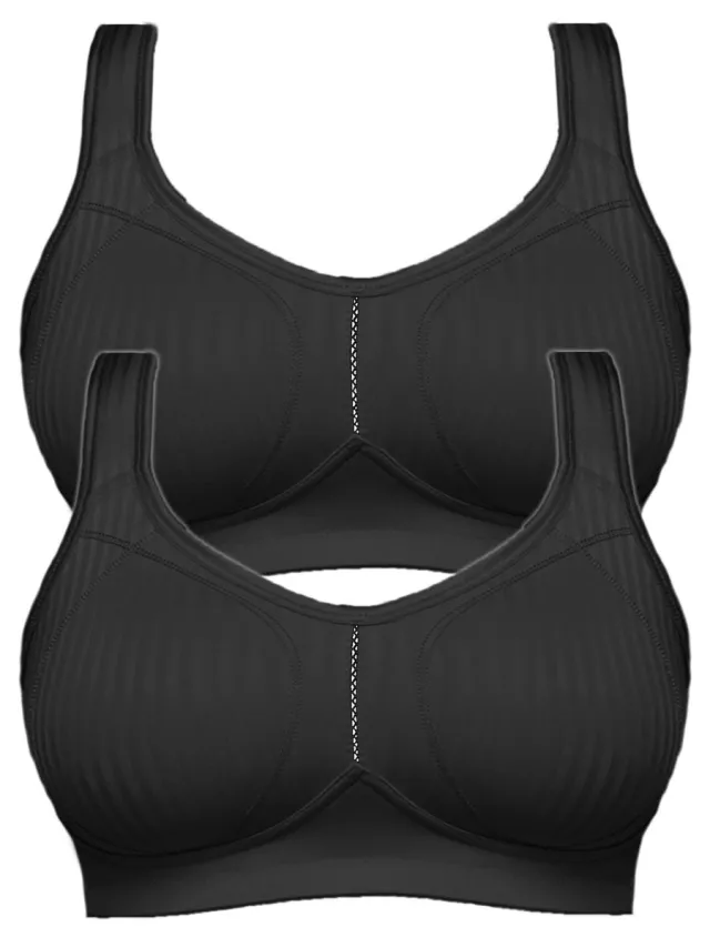 Susa 2-pack ontlastings-BH Cremona Zwart Zwart