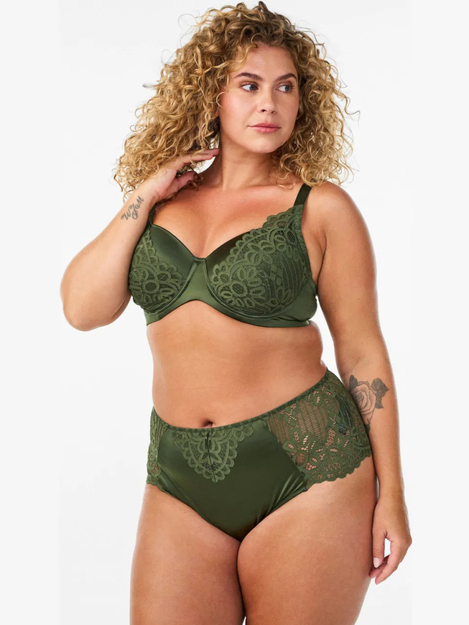 Zizzi LMERYEM voorgevormde beugel-bh groen, foto 4