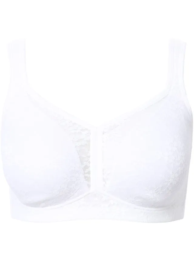 Ulla Popken Dames - Minimizer-BH spacer-cups zonder beugels - Sneeuwwit